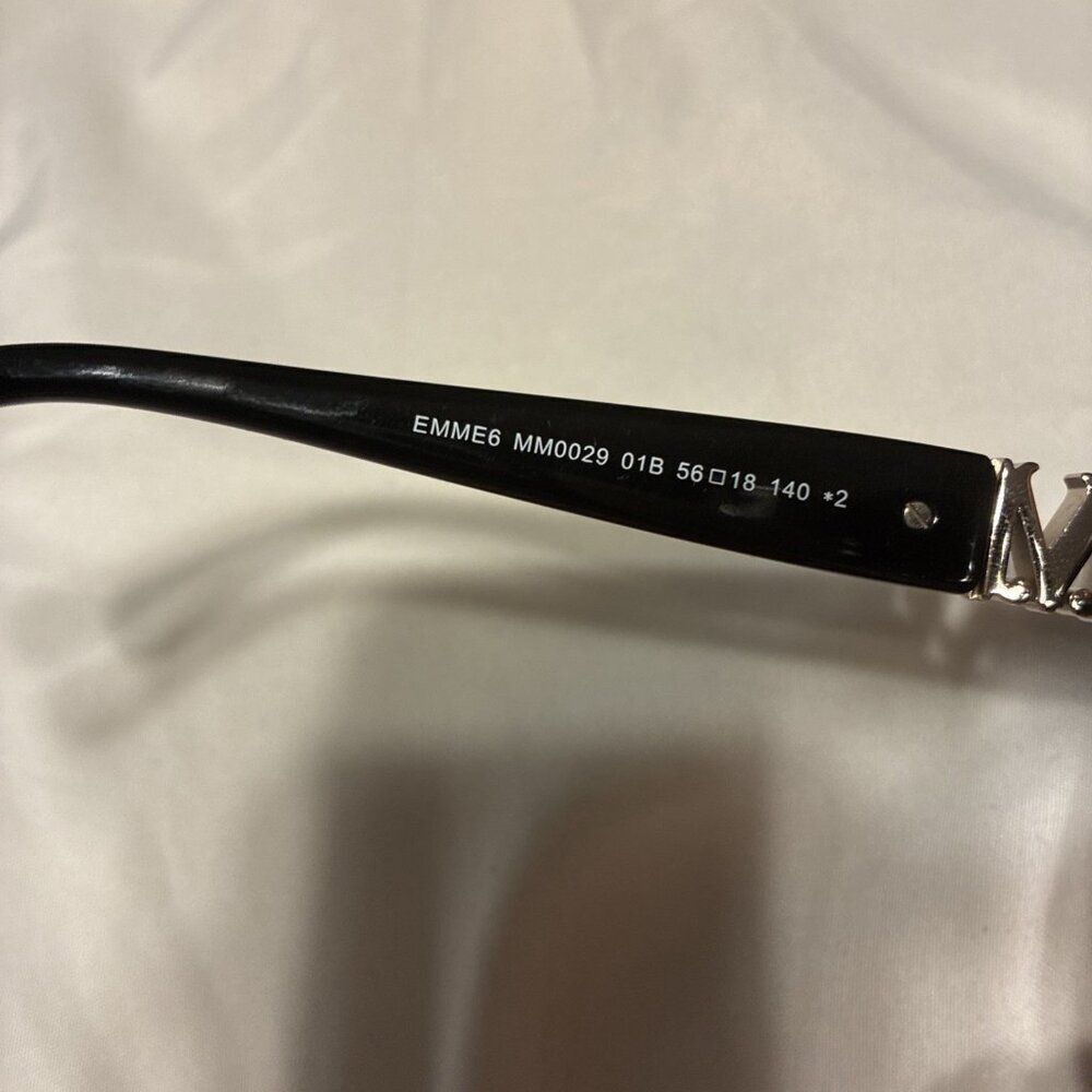 Max Mara Authentic Black Cat Eye Sunglasses - Picture 7 of 8